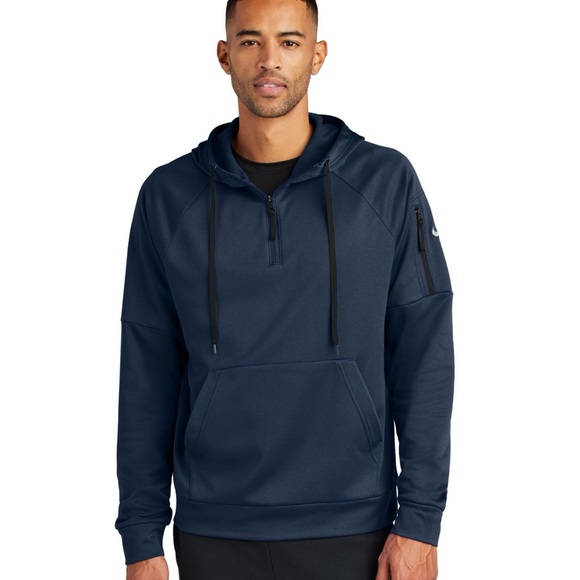 Nike Blue Sweatshirt with Hood and Ribbed Cuffs - Picture 3 of 5